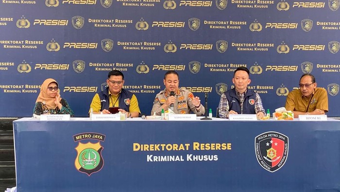 Konferensi pers di Polda Metro Jaya (Wildan-detikcom)