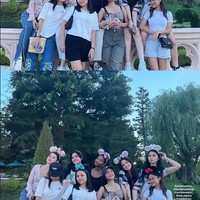 Sedangkan sahabat yang jadi bridesmaid Zize, Fuji, memakan tank top bermotif tartan dan celana jeans hitam. Foto: Instagram