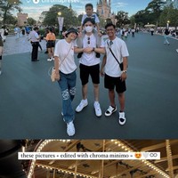 Meski belum menampilkan kemesraan, Pratama Arhan dan Azizah Salsha tampil kompak mengenakan padanan t-shirt putih. Foto: Instagram