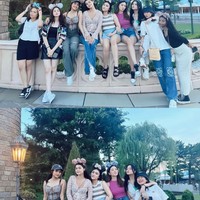 Zize tampak kasual tapi stylish mengenakan t-shirt dari brand Comme de Garcons yang dipadukan dengan jeans keluaran Loewe juga bucket hat Prada. Adapun sang suami mengenakan kaus dan celana pendek juga sneakers. Foto: Instagram