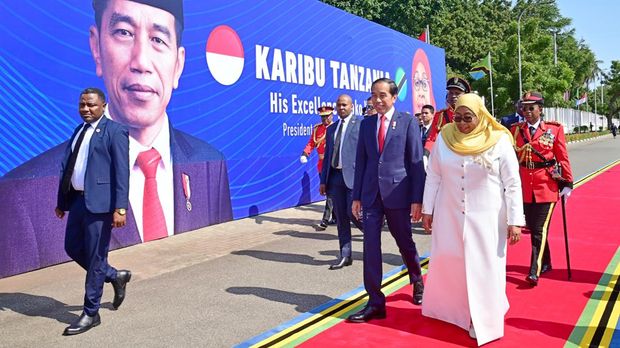 Presiden Jokon Widodo bertemu dengan Presiden Republik Persatuan Tanzania Samia Suluhu Hassan. (Dok. Muchlis Jr - Biro Pers Sekretariat Presiden)