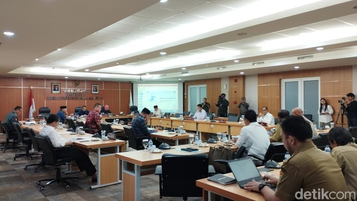 Rapat di Komisi D DPRD DKI Jakarta. (Brigitta Belia Permata/detikcom)
