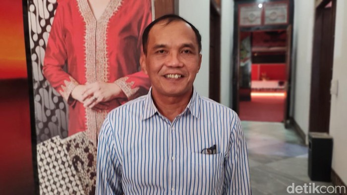 Sekretaris DPD PDIP Jateng Sumanto di kantornya, Selasa (22/8/2023).