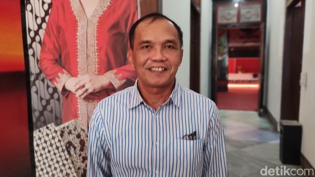 Sekretaris DPD PDIP Jateng Sumanto di kantornya, Selasa (22/8/2023).