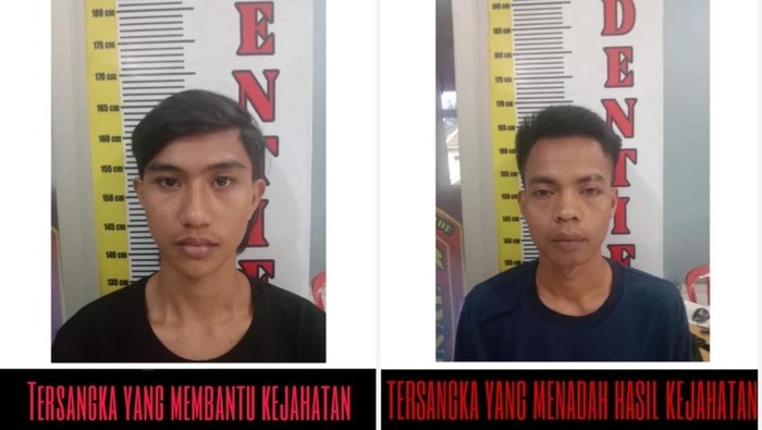 Irlian dan Sarman, tersangka kasus tewasnya pelajar kejar jambret HP di Lahat.