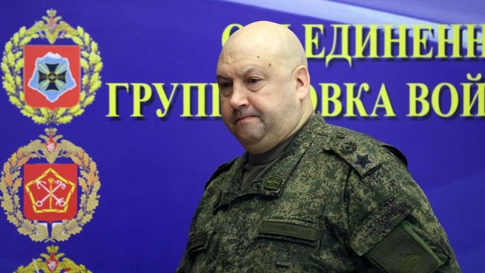 General Sergei Surovikin, commander of Russian forces in Ukraine, visits the Joint Headquarters of the Russian armed forces involved in military operations in Ukraine, in an unknown location in Russia, in this picture released December 17, 2022. Sputnik/Gavriil Grigorov/Kremlin via REUTERS/File Photo Acquire Licensing Rights