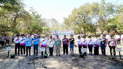 Potret Kapolri dan Delegasi AMMTC Tanam Pohon di TN Komodo