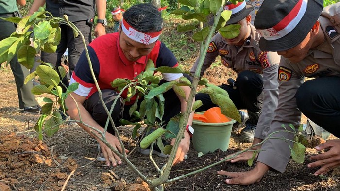 Ketua DPRD Provinsi Jambi Edi Purwanto melakukan aksi penanaman bibit pohon di Kota Jambi. Langkah ini diambil bersama Polda Jambi dalam bentuk gerakan Polri lestarikan negeri.