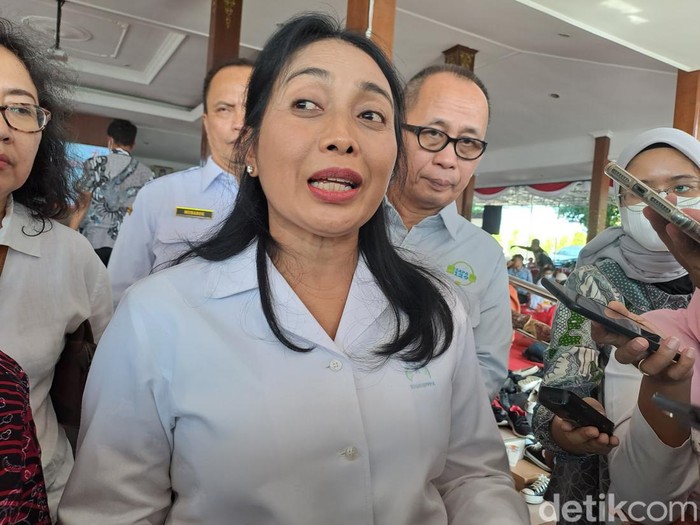 Menteri Pemberdayaan Perempuan dan Perlindungan Anak (PPPA) Republik Indonesia Bintang Puspayoga di Pendapa Rumah Dinas Bupati Wonogiri, Rabu (23/8/2023).