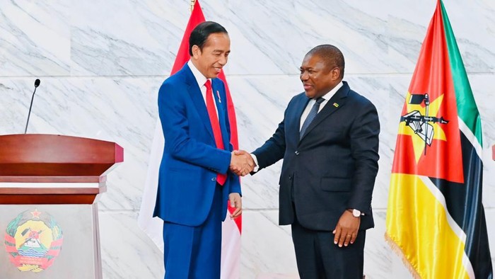 Presiden Jokowi dan Presiden Mozambik Filipe Nyusi.(Foto: Laily Rachev - Biro Pers Sekretariat Presiden)