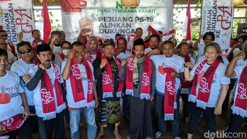 Relawan Prabowo Subianto di Lombok Timur, NTB beralih dukung Ganjar Pranowo.