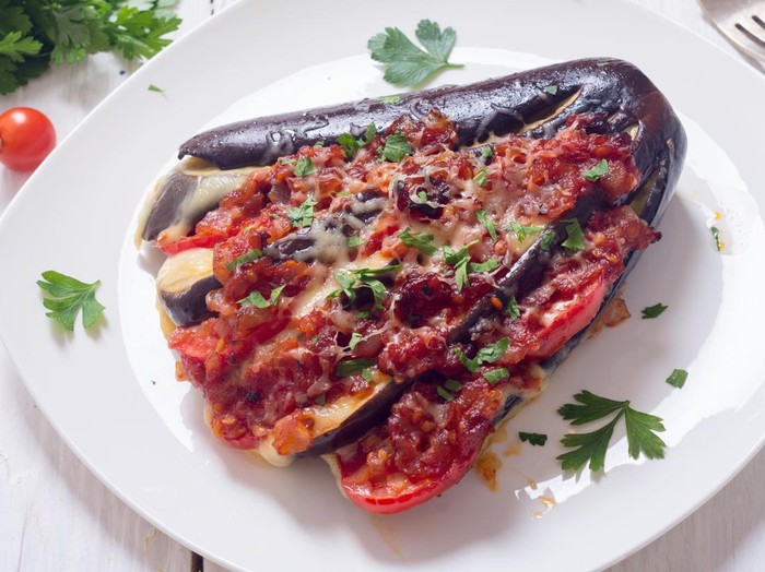 Resep Terong Panggang Saus Bolognese Keju