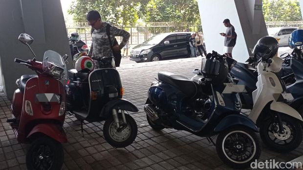 Sepeda motor para pemain Persib Bandung.