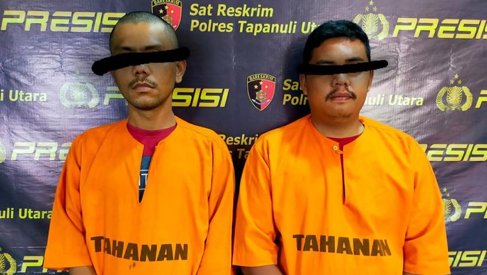 2 pelaku perampokan yang mengaku sebagai anggota polisi saat diamankan. (Foto: Dok. Polres Taput).