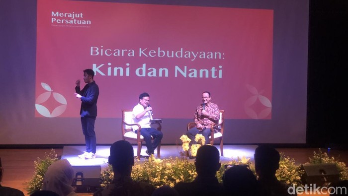 Acara Anies Baswedan Bicara Kebudayaan: Tentang Kini dan Nanti di Taman Ismail Marzuki (TIM) (Anggi/detikcom)