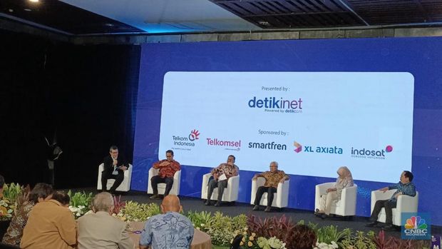 Detikcom Leaders Forum: Arah Industri Telekomunikasi Indonesia, di Jakarta (CNBC Indonesia/Novina)