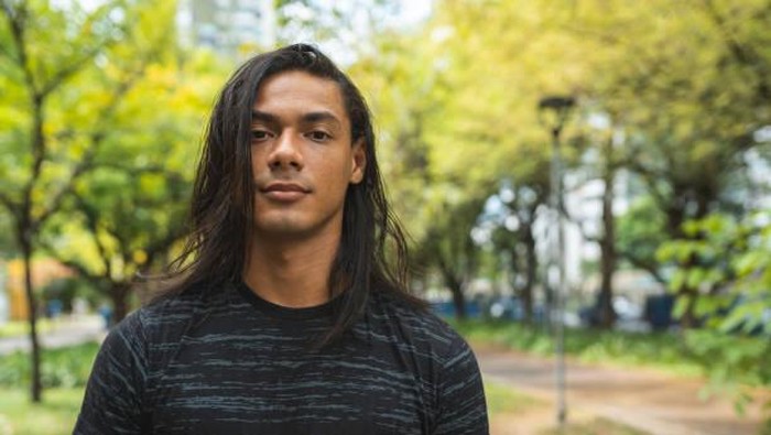 Long Hairstyle With Side Part.