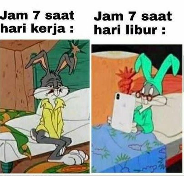 Meme ini gambarkan realita saat bangun tidur. Mana nih yang paling sesuai buat kamu?