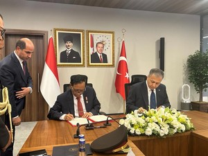 Ke Turki, Mahfud Teken Perjanjian Kerjasama Keamanan