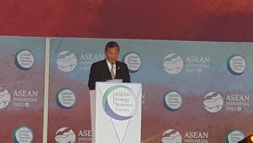 Menteri ESDM Arifin Tasrif di Nusa Dua, Kuta Selatan, Badung, Bali, Kamis (24/8/2023).