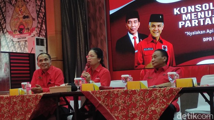 Pengurus DPD PDIP Jateng di Panti Marhaen, Semarang, Kamis (24/8/2023).