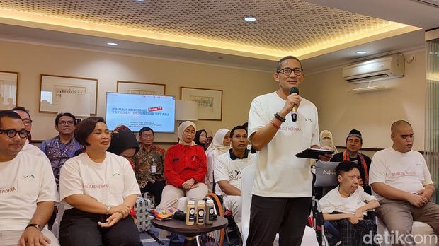 Sandiaga Uno dalam acara Disabilitas Merdeka