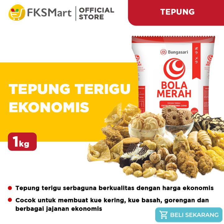 Tepung Terigu Bola Merah 1 Kg