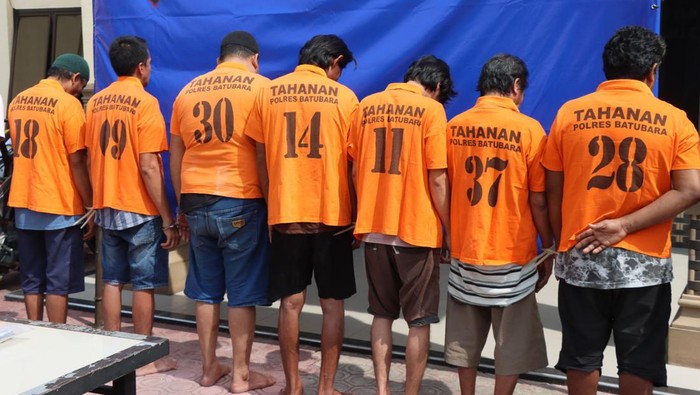 Tersangka judi togel di Batu Bara. (Foto: Dok. Polres Batu Bara)