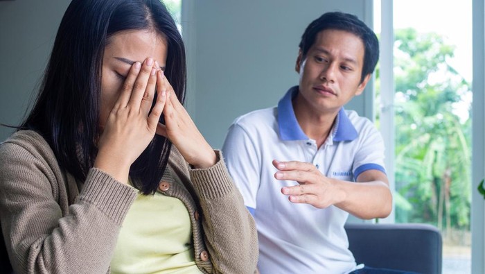 Couples are bored, stressed, upset and irritated. Family crisis