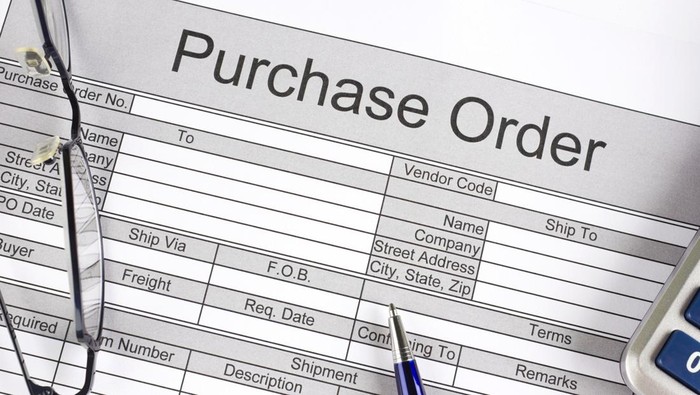 Ilustrasi PO atau purchase order.