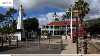 Angin yang sangat kencang dari Badai Dora yang melanda selatan Hawaii pada Selasa 8 Agustus, mengipasi api dan menghalangi pesawat untuk terbang di atas kota selama kebakaran. Begitu melewatinya, pilot pesawat terkejut dengan apa yang mereka lihat. Foto: Google via Reuters 
