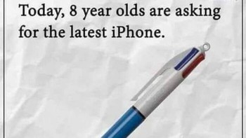 Sekarang anak 8 tahun minta iPhone, padahal dulu punya pena warna warni sudah senang sekali. Foto: Bored Panda