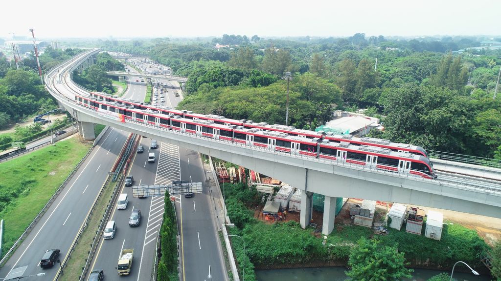 Penampakan LRT Jabodebek jelang beroperasi Senin pekan depan 28 Agustus 2023. (Dok. KAI)