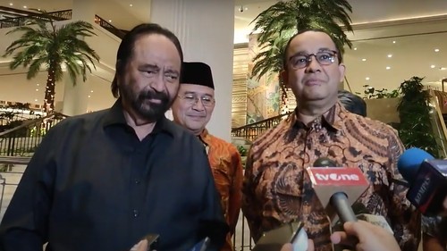 Pertemuan Anies Baswedan dan Surya Paloh.