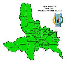 Peta Kabupaten Tana Toraja