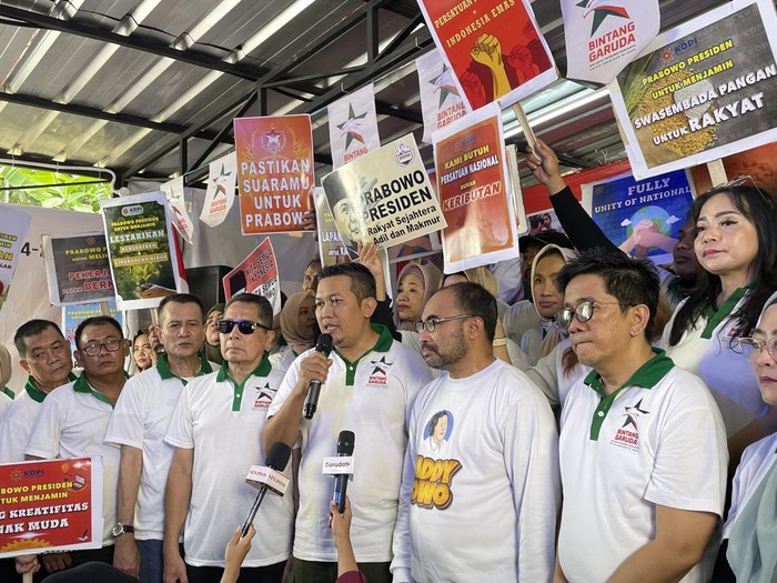 Relawan Bintang Garuda deklarasi dukung Prabowo Subianto di Pilpres 2024 (Silvia/detikcom)