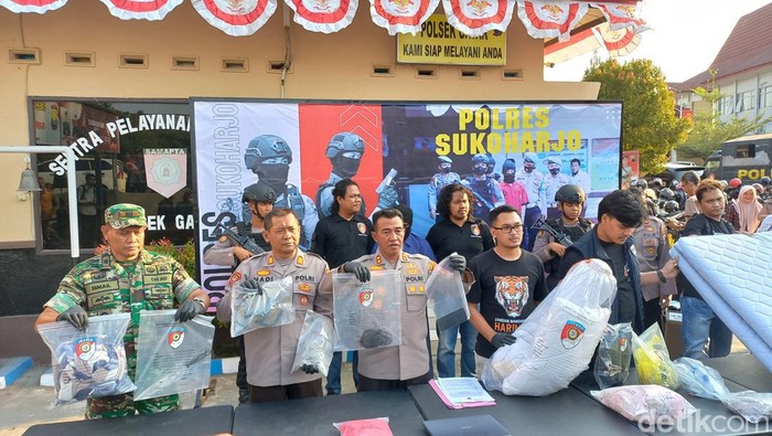 Rilis kasus pembunuhan Dian dosen UIN Solo di Mapolres Sukoharjo, Jumat (25/8/2023).