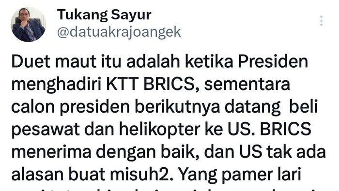 Screenshot Twitter