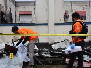 Polisi Olah TKP Kebakaran 3 Kantor Dinas Pemkab Yahukimo Papua Pegunungan