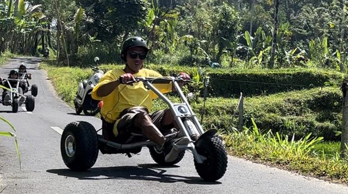 Jungle Cart Bali, Wisata Adrenalin Mirip olahraga ‘Downhill’ di Ubud, Bali. (I Nyoman Adhisthaya Sawitra)