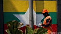 Mural  ini dibuat oleh petugas PPSU untuk menyambut KTT ASEAN pada 5-7 September 2023 mendatang.