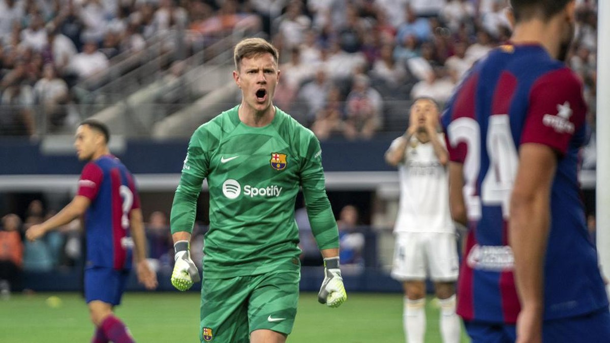 Marc-Andre Ter Stegen perpanjang kontrak di Barcelona (AP/Jeffrey McWhorter)
