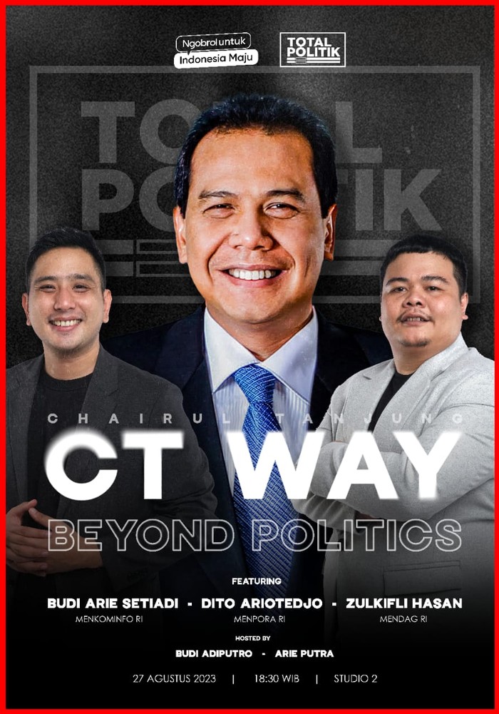 Chairul Tanjung bakal memberikan pandangannya dalam podcast Total Politik.