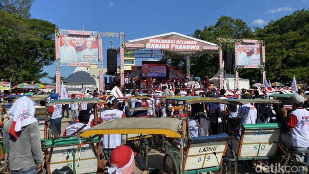Deklarasi Ganjar Prabowo capres 2024 di Kendari, Sultra.