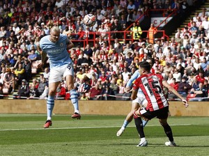 Haaland Gagal Penalti, Sheffield United Vs Man City 0-0 di Babak Pertama