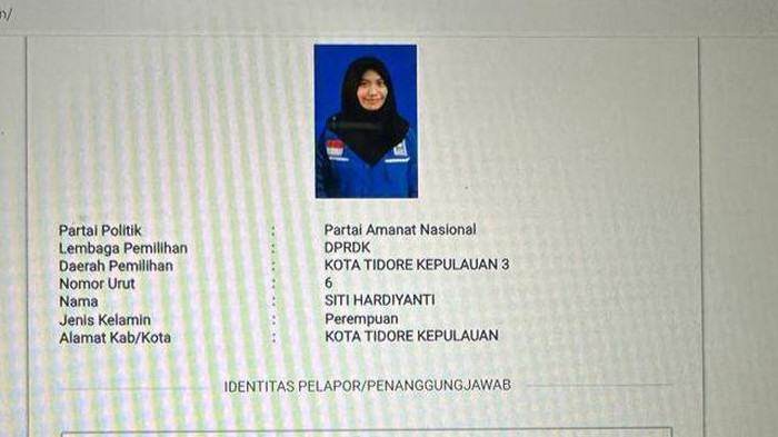 Honorer Pemkot Tidore Kepulauan laporan KPU dan Bawaslu usai fotonya dicatut jadi bacaleg PAN.