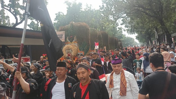 Kemenko PMK Gelar Pawai Budaya Reog Ponorogo (Adrial-detikcom)