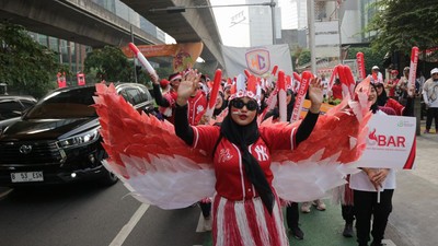 Potret Serunya Fun Walk dalam Rangka Kemerdekaan RI