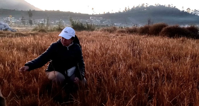 Puan Maharani mengunjungi Dieng, Minggu (27/8/2023).