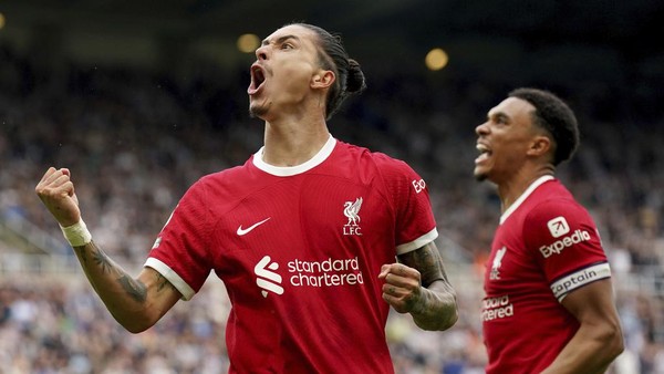 Darwin Nunez Brace, Liverpool Menang Dramatis Atas Newcastle